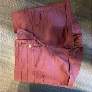 Women’s purple high waisted shorts